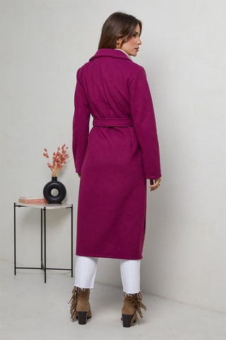 Manteau cape droit - Violet