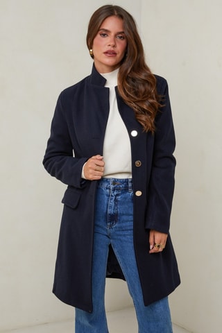 Manteau droit - Bleu marine