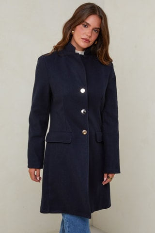 Manteau droit - Bleu marine