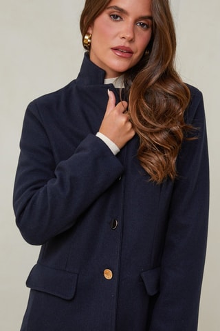 Manteau droit - Bleu marine
