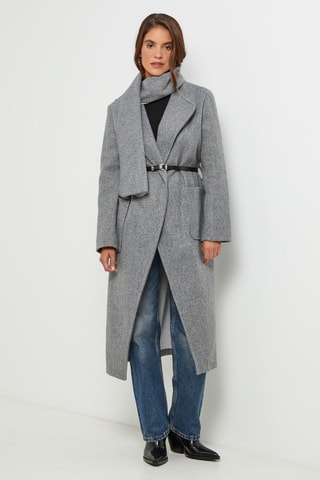 Manteau droit - Gris