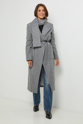 Manteau droit - Gris