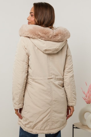 Dubbelzijdige Parka met Capuchon  - Beige