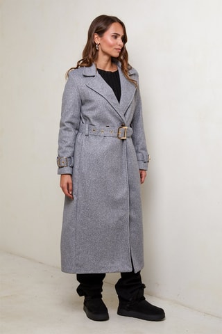 Manteau droit - Gris