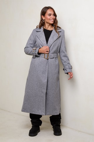 Manteau droit - Gris