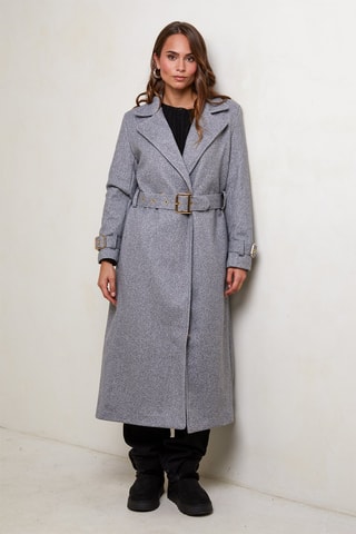 Manteau droit - Gris