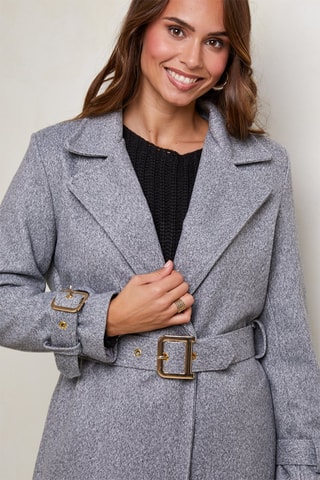 Manteau droit - Gris