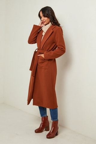 Manteau droit - Marron