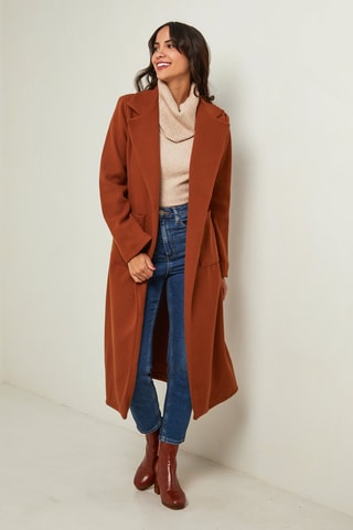 Manteau droit - Marron