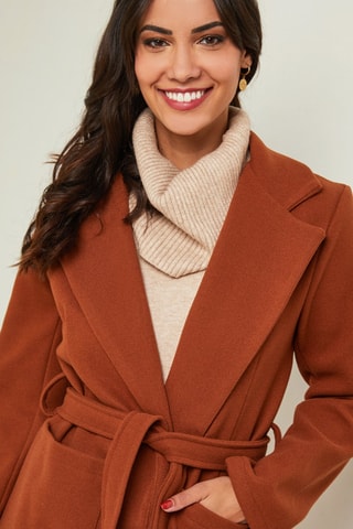 Manteau droit - Marron