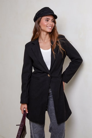 Manteau droit - Noir