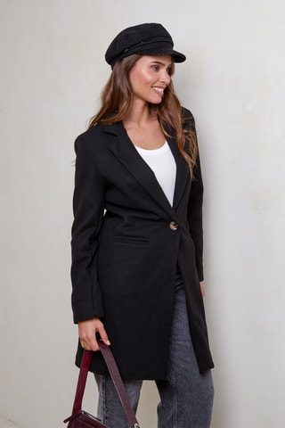 Manteau droit - Noir