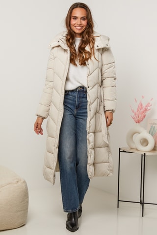 Doudoune longue - Beige