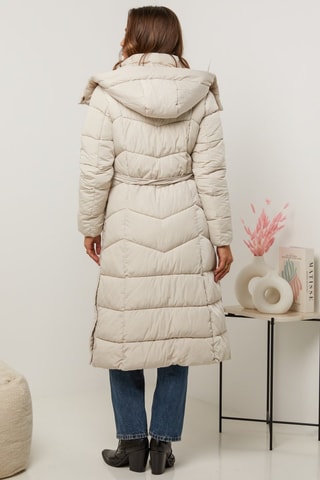 Doudoune longue - Beige