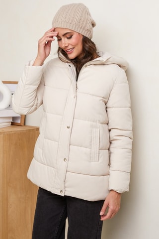 Doudoune mi-longue - Beige