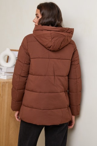 Doudoune mi-longue - Marron