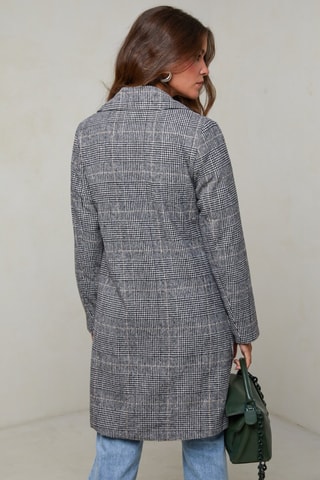 Manteau droit - Blanc et gris