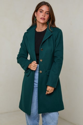 Manteau droit - Vert