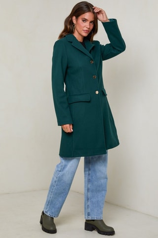 Manteau droit - Vert