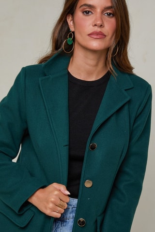 Manteau droit - Vert