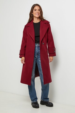 Manteau droit - Bordeaux