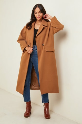 Manteau long loose - Camel