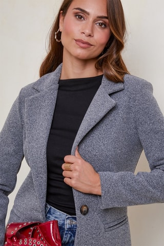 Manteau droit - Gris