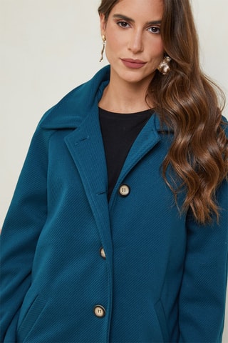 Jas - Ecru - Blauw