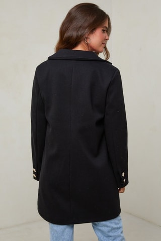 Manteau droit  - Noir