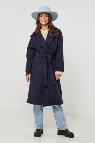 Manteau droit - Bleu marine