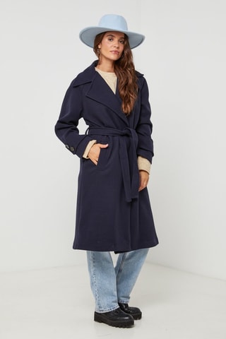 Manteau droit - Bleu marine