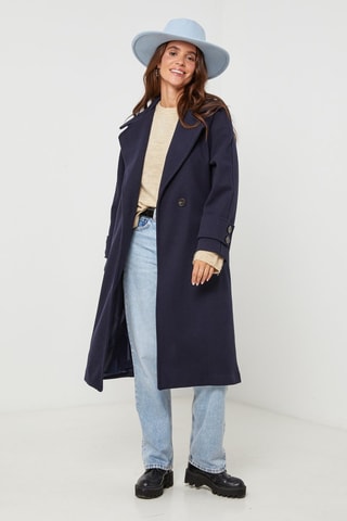 Manteau droit - Bleu marine