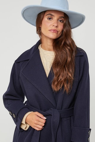 Manteau droit - Bleu marine