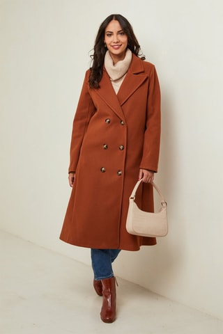 Manteau droit - Marron