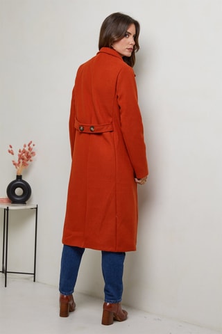 Manteau droit - Orange