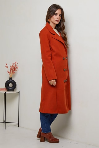 Manteau droit - Orange