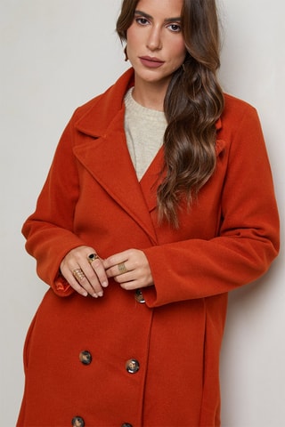 Manteau droit - Orange