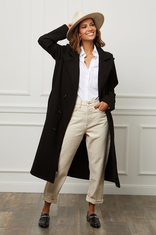 Manteau droit - Noir