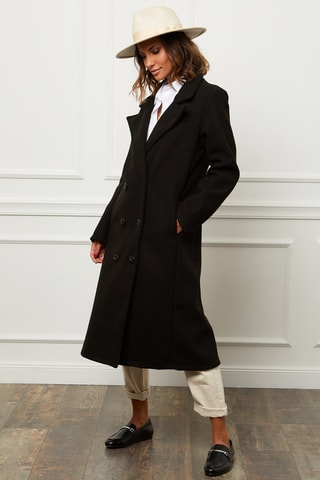 Manteau droit - Noir