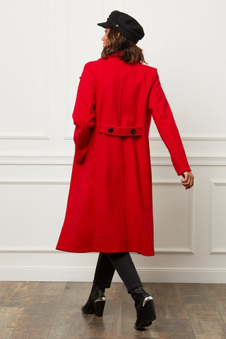 Manteau droit - Rouge
