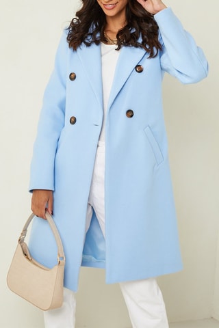 Manteau droit - Bleu