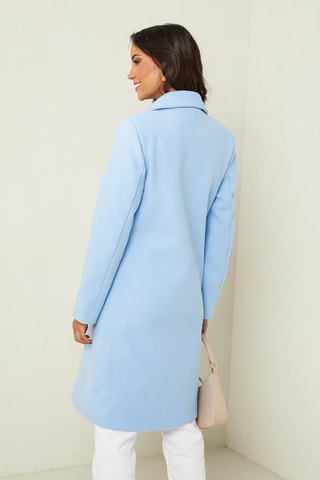 Manteau droit - Bleu