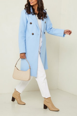 Manteau droit - Bleu