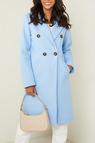 Manteau droit - Bleu