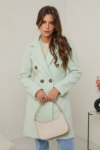 Manteau droit - Vert