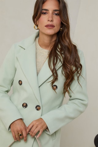 Manteau droit - Vert