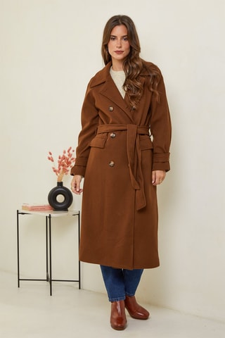 Manteau droit - Marron