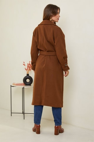 Manteau droit - Marron