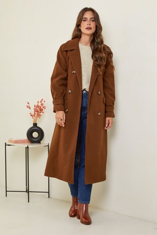 Manteau droit - Marron
