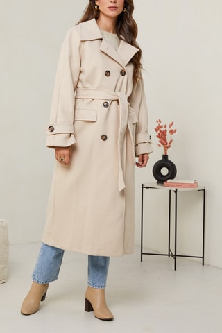 Manteau droit - Blanc
